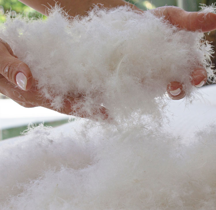 Plumon pato ganso natural Sivana